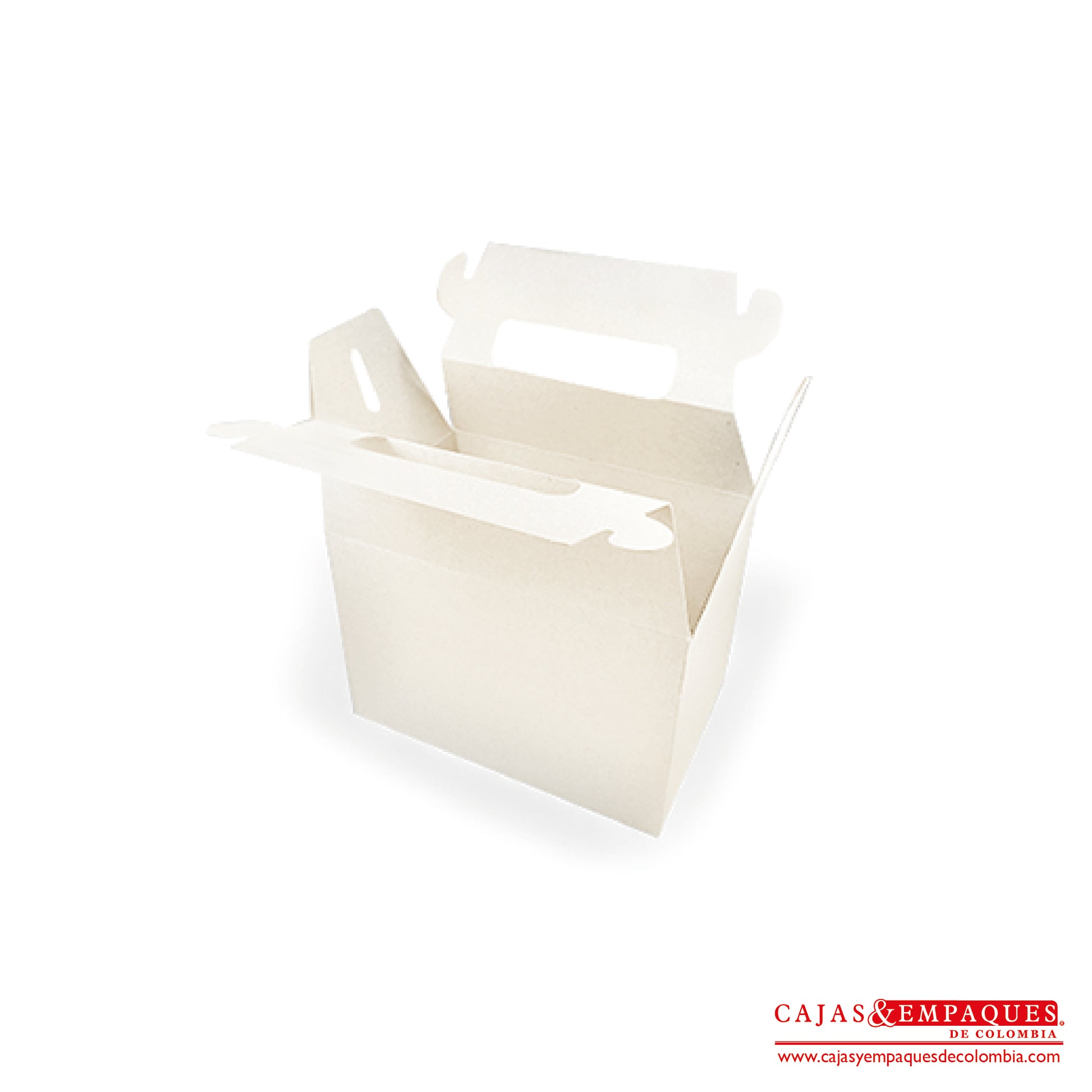 Caja ecológica tipo maletín 20x15x15 cm crema Cajas y Empaques de Colombia