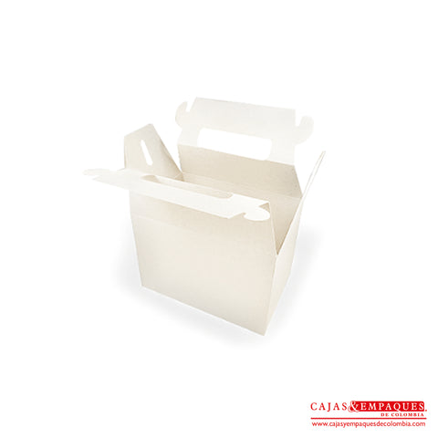 Caja ecológica tipo maletín 20x15x15 cm crema Cajas y Empaques de Colombia