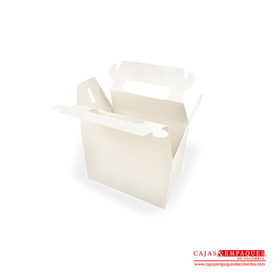 Caja ecológica tipo maletín 20x15x15 cm crema Cajas y Empaques de Colombia