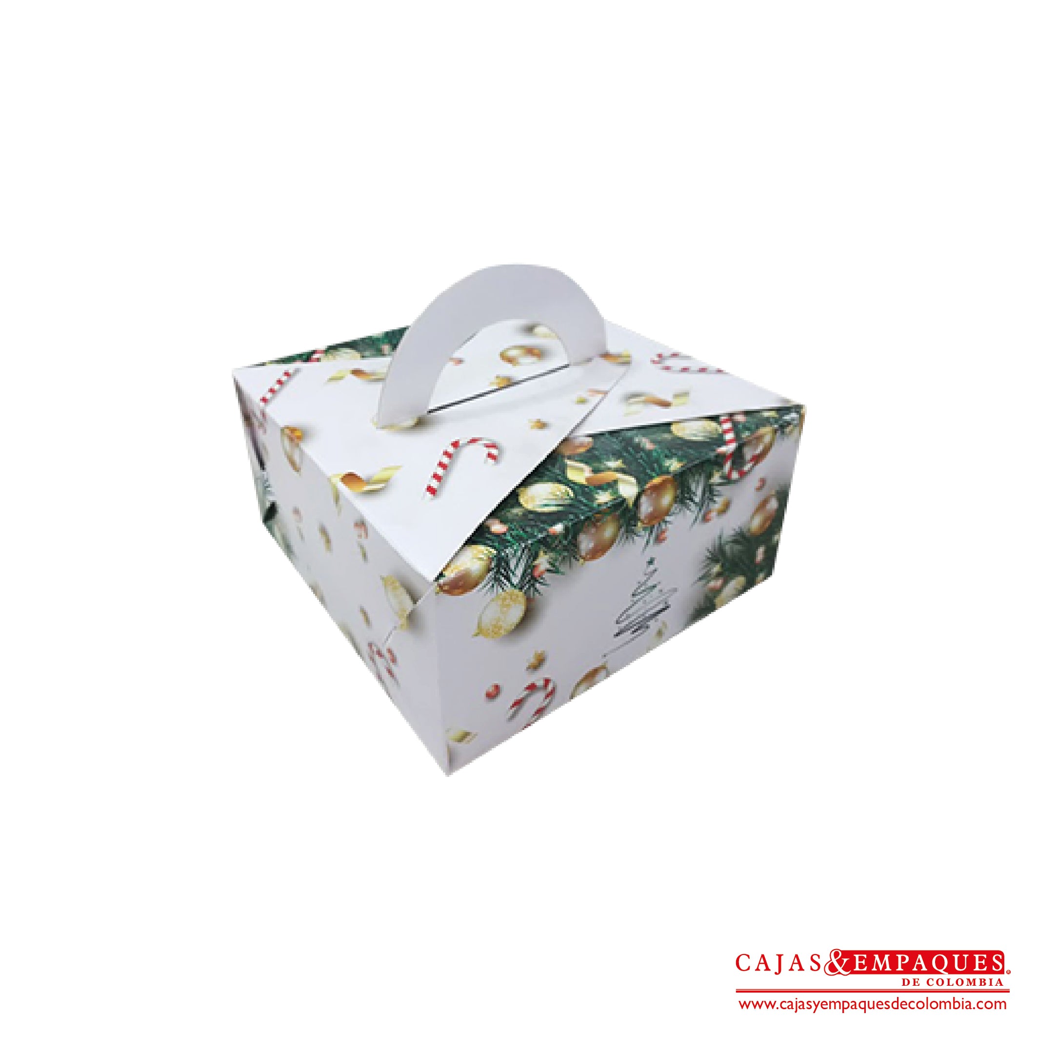 Caja ecológica plegadiza 20x20x10 cm navidad Cajas y Empaques de Colombia