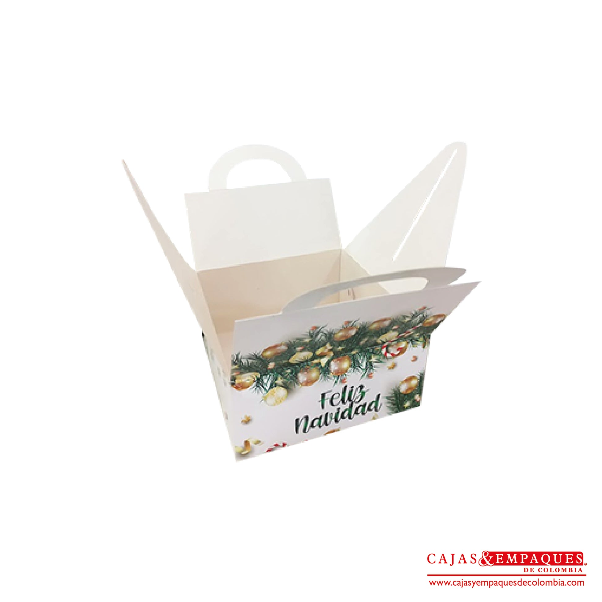 Caja ecológica plegadiza 20x20x10 cm navidad Cajas y Empaques de Colombia