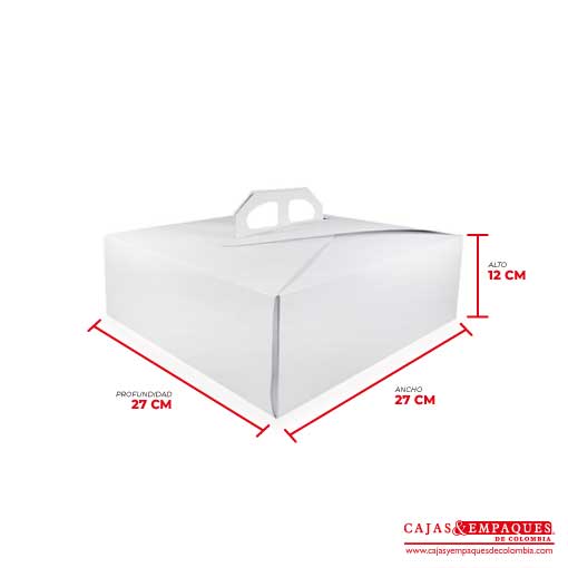 Caja ecológica tipo maletín 27x27x12 blanco Cajas y Empaques de Colombia