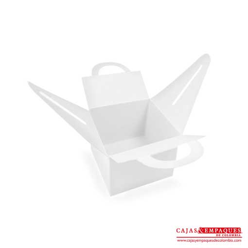Caja ecológica tipo maletín 6x6x4.7 blanco Cajas y Empaques de Colombia