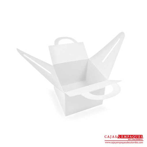 Caja ecológica tipo maletín 6x6x4.7 blanco Cajas y Empaques de Colombia