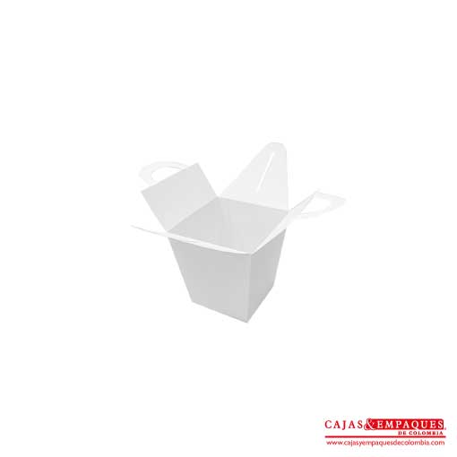 Caja ecológica tipo maletín 9x9x11 cm blanco Cajas y Empaques de Colombia