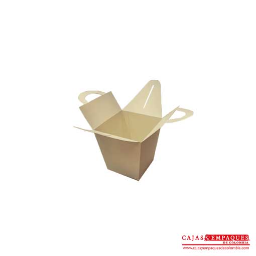 Caja ecológica tipo maletín 9x9x11 cm café Cajas y Empaques de Colombia