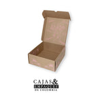 Caja Ecológica Plegadiza Micro Corrugado 22x23x9 cm (Feliz Día Rostro)
