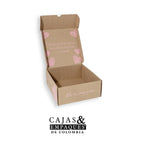 Caja Ecológica Plegadiza Micro Corrugado 22x23x9 cm (Corazones y flores)
