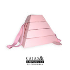 Ecological Pyramid Box 25x25x31cm Pink Happy Day
