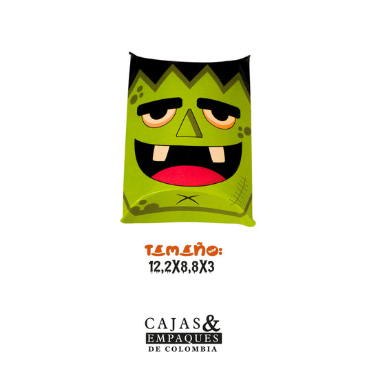 Caja Ecológica tipo Cojín 12.6x8.8x3 cm Frankenstein