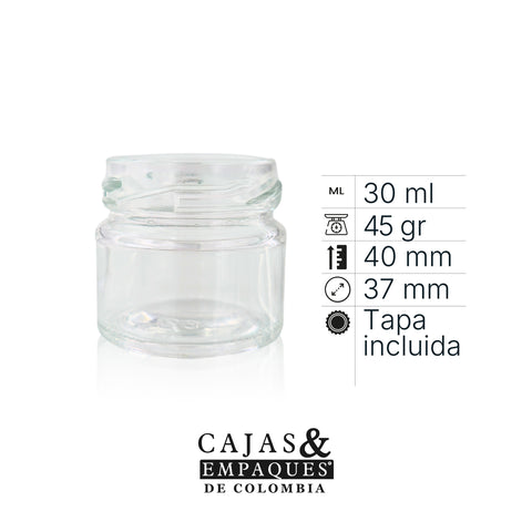 Envase de vidrio 30 mb cc
