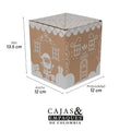 Caja ecológica tipo solapa 12x12x13.5 cm La Villa de Santa - Santa