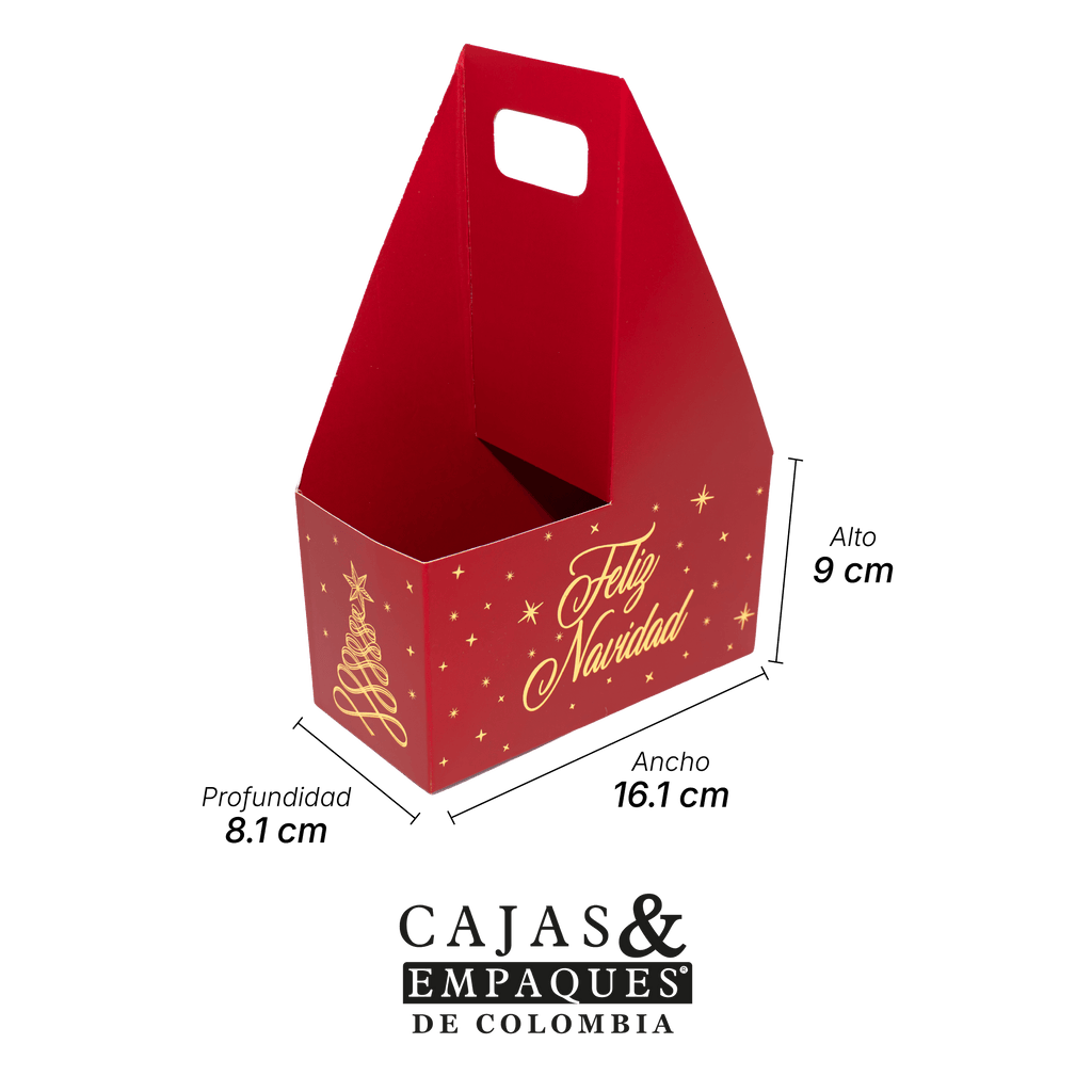 Caja ecológica plegadiza 16.1x8.1x9 cm Navidad