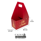 Caja ecológica plegadiza 16.1x8.1x9 cm Navidad