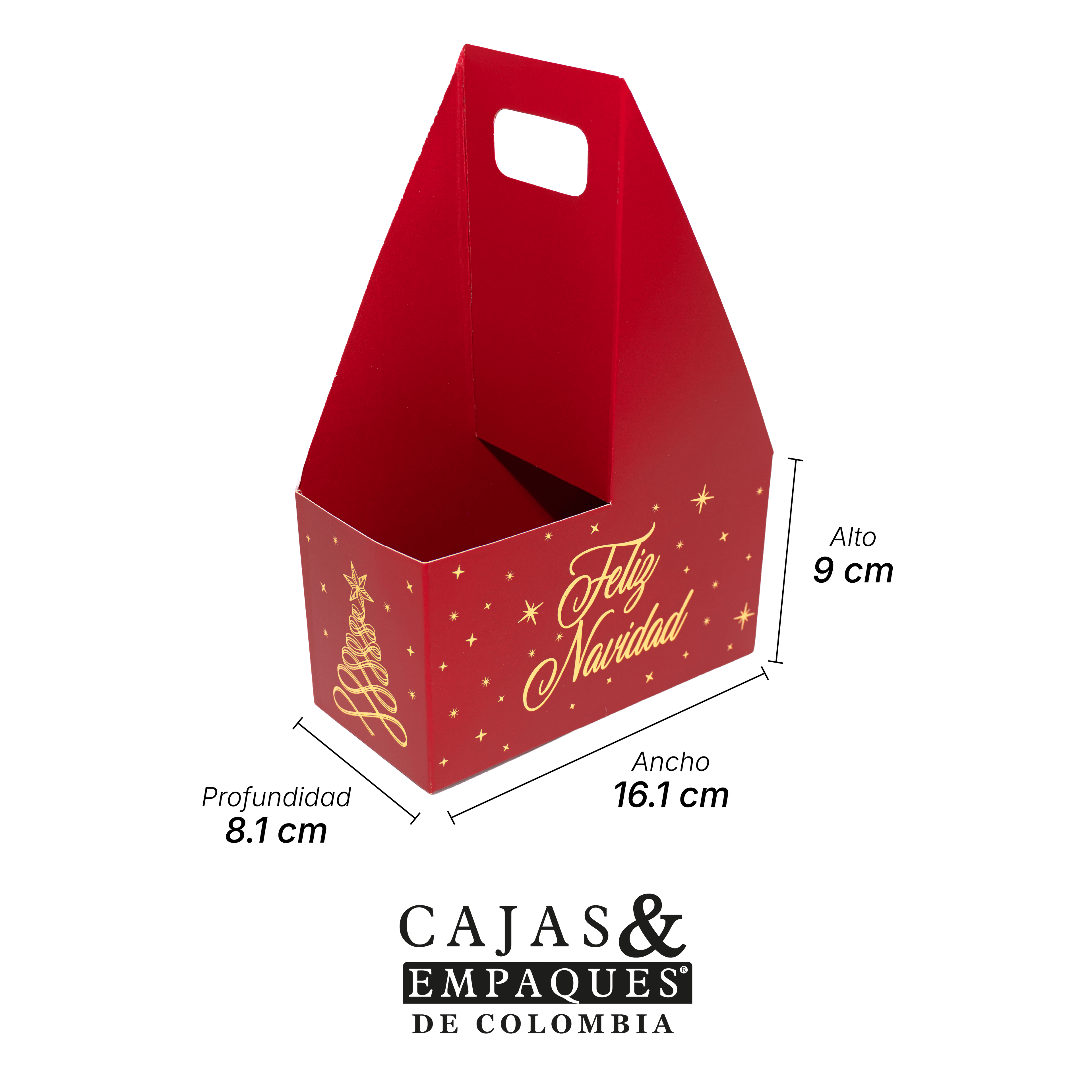 Caja ecológica plegadiza 16.1x8.1x9 cm Navidad