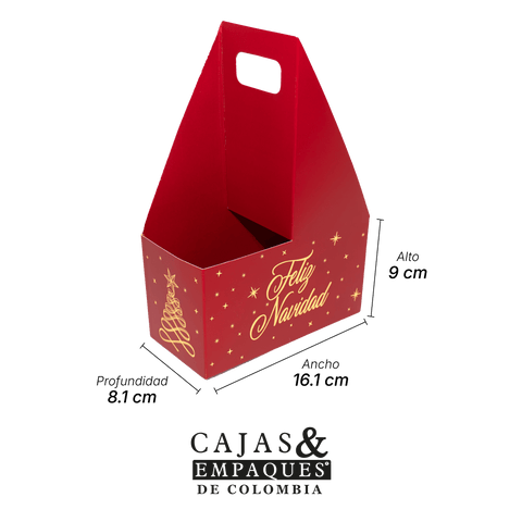 Caja ecológica plegadiza 16.1x8.1x9 cm Navidad