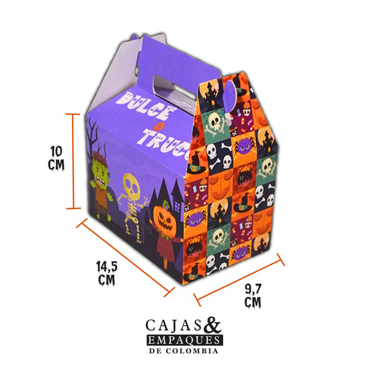 Caja ecológica tipo maletín 14.5x9.7x10 cm morado