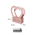 Eco-friendly folding box 20X8X9 cm Happy day Heart Pink