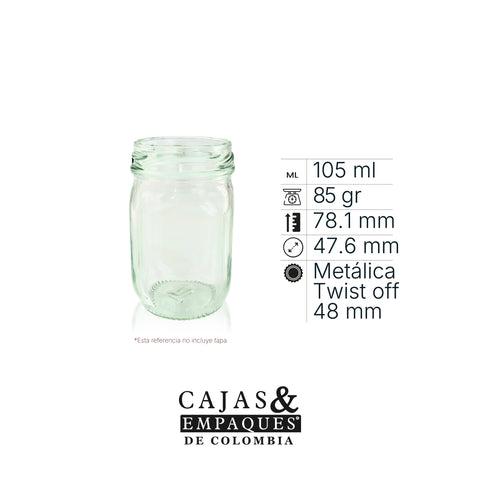 Envase de vidrio 3781 - 105 ml