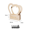 20X8X9 cm Cream "Heart for You" Foldable Eco-Friendly Box