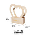 Caja ecológica plegadiza 20X8X9 cm Corazón para ti crema