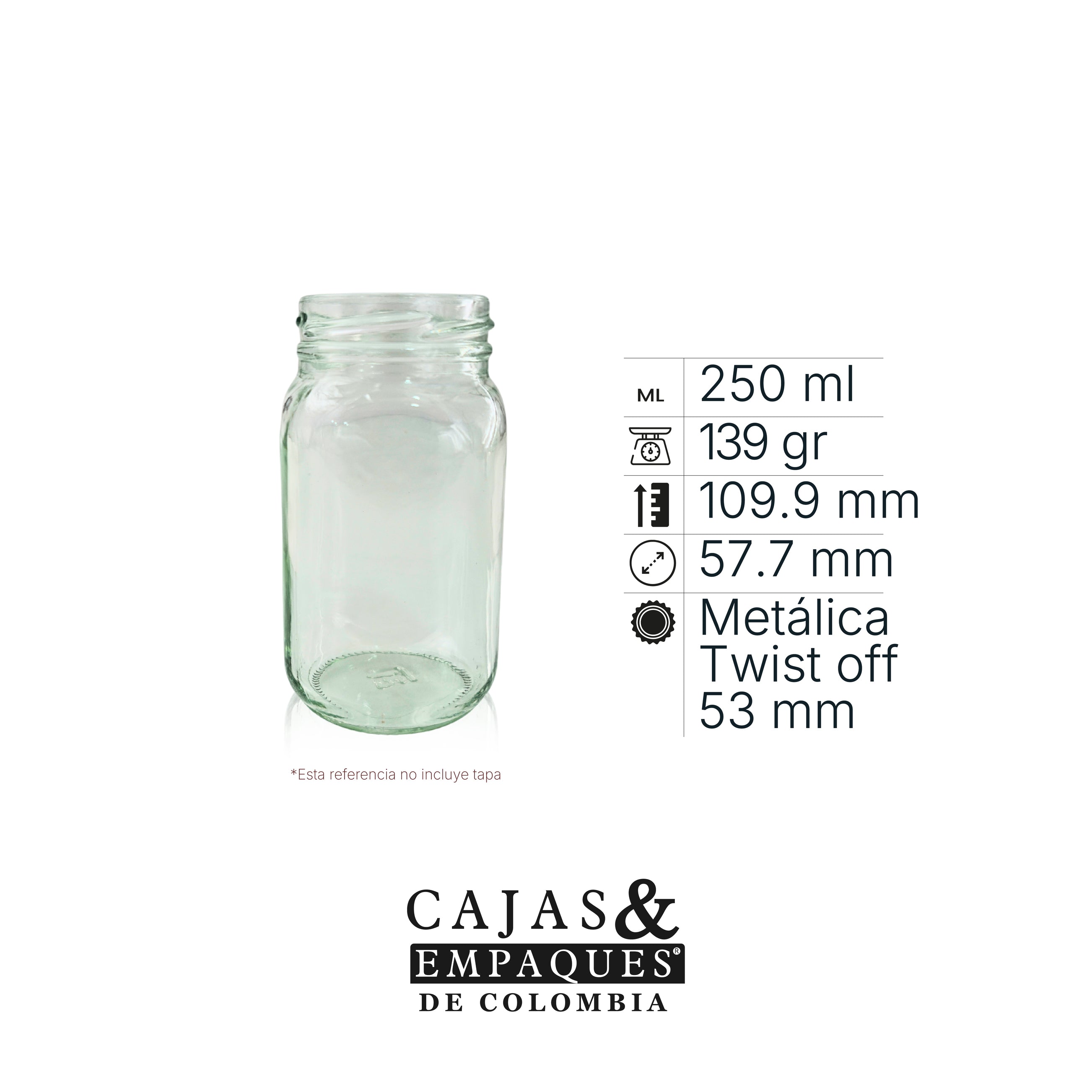 Envase de vidrio 3368 - 250 ml