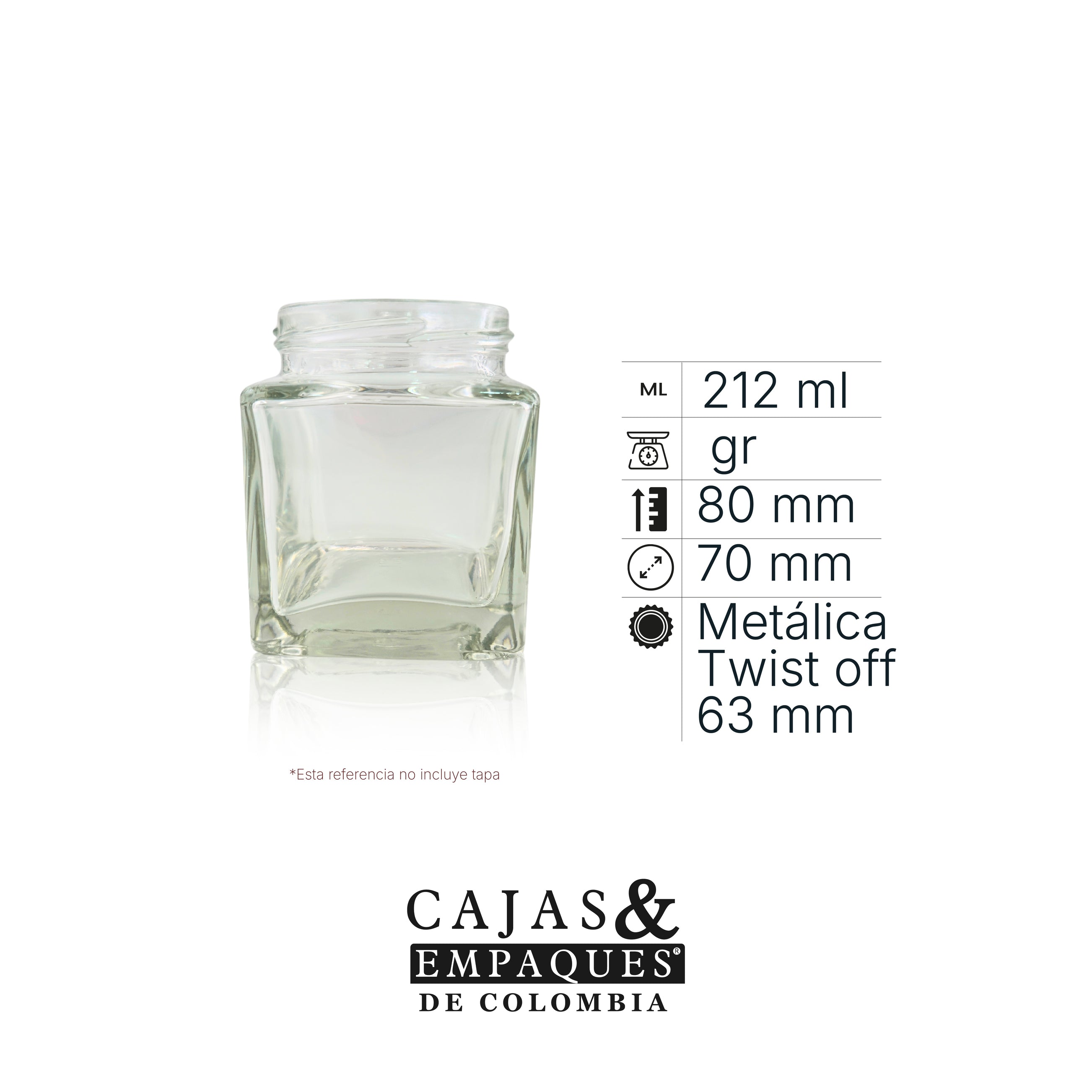 Envase de vidrio 4352 - 212 ml