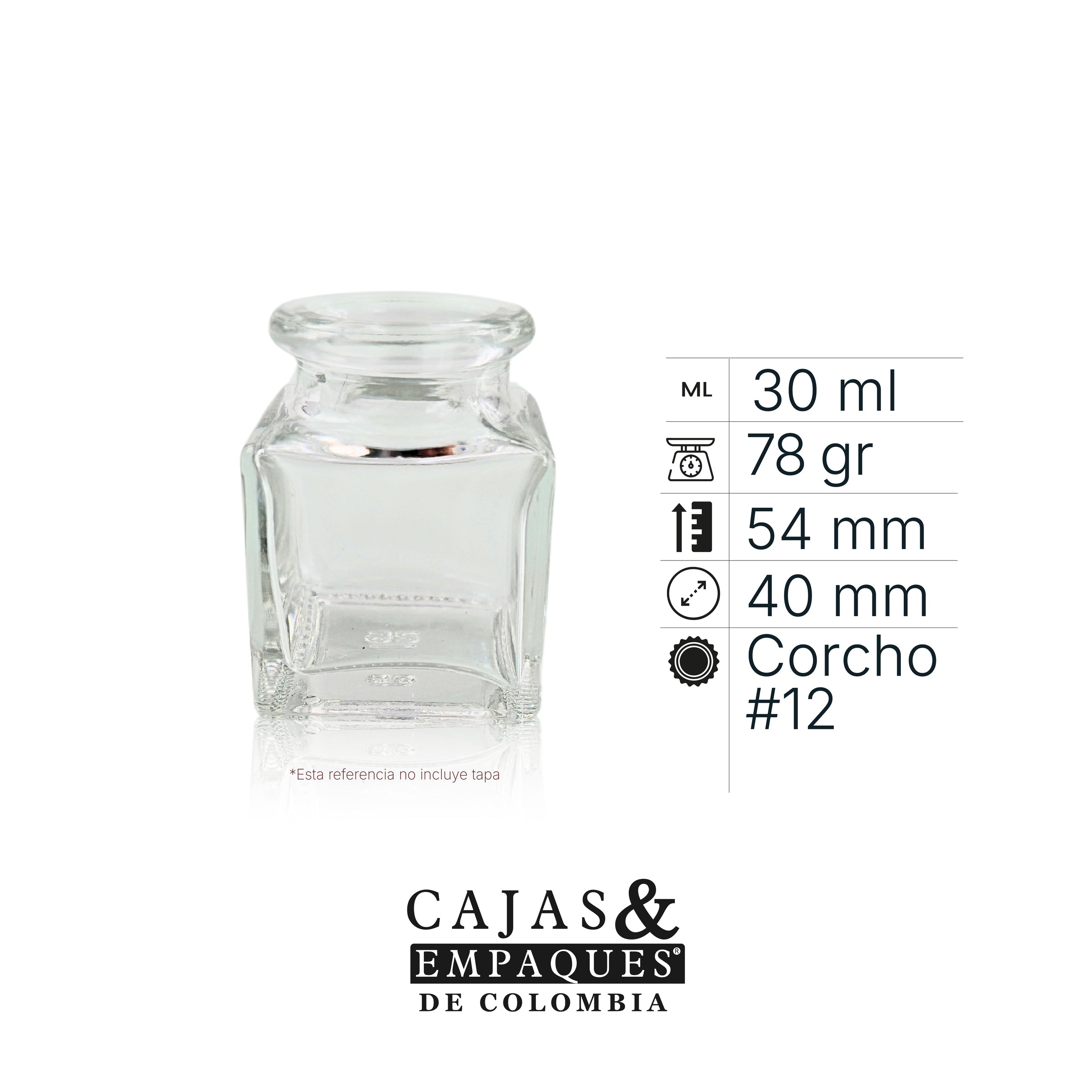 Envase de vidrio 9503 - 30 ml