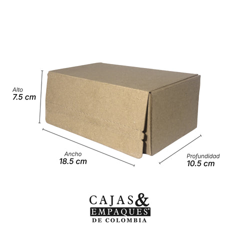 Caja ecológica plegadiza 18.5x10.5x7.5 cm micro-corrugado E-commerce