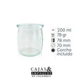 Envase de vidrio pudín - 200 ml bajo