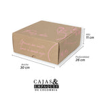 Caja Ecológica Plegadiza Micro Corrugado 30x26x11 cm (Feliz Día Rostro)