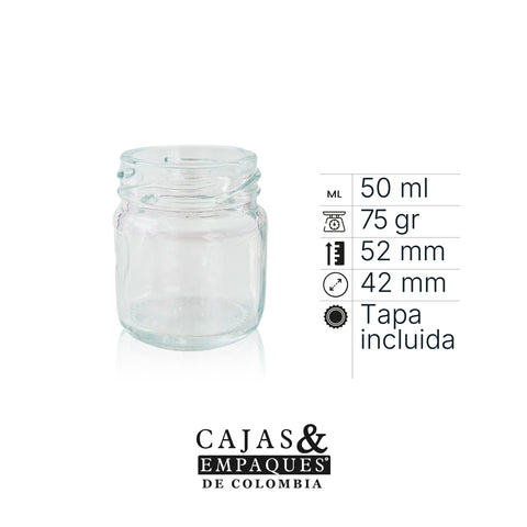Envase de vidrio 50 mb cc
