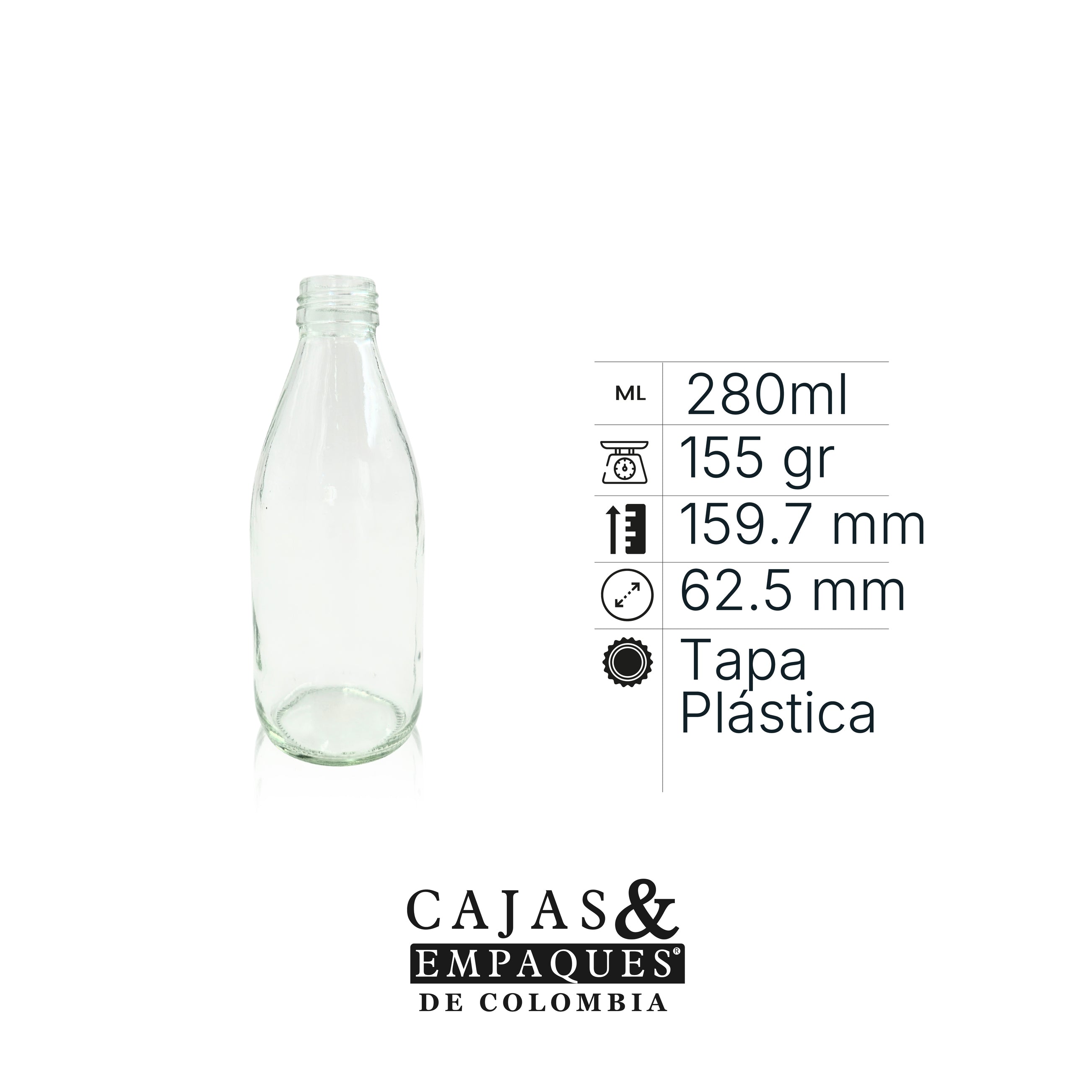 Envase de vidrio 4422 - 280 ml