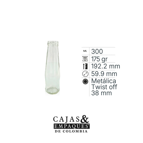 Envase de vidrio 4225 - 300 cc