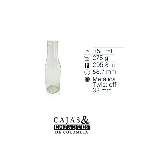 Envase de vidrio 4177 - 358 cc