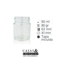 Envase de vidrio 80 mb cc