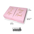Caja ecológica base y funda para desayunos Rosada - Mamá- 35x26x8