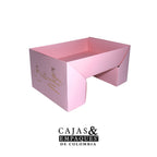 Caja ecológica base y funda para desayunos Rosada - Mamá- 35x26x8