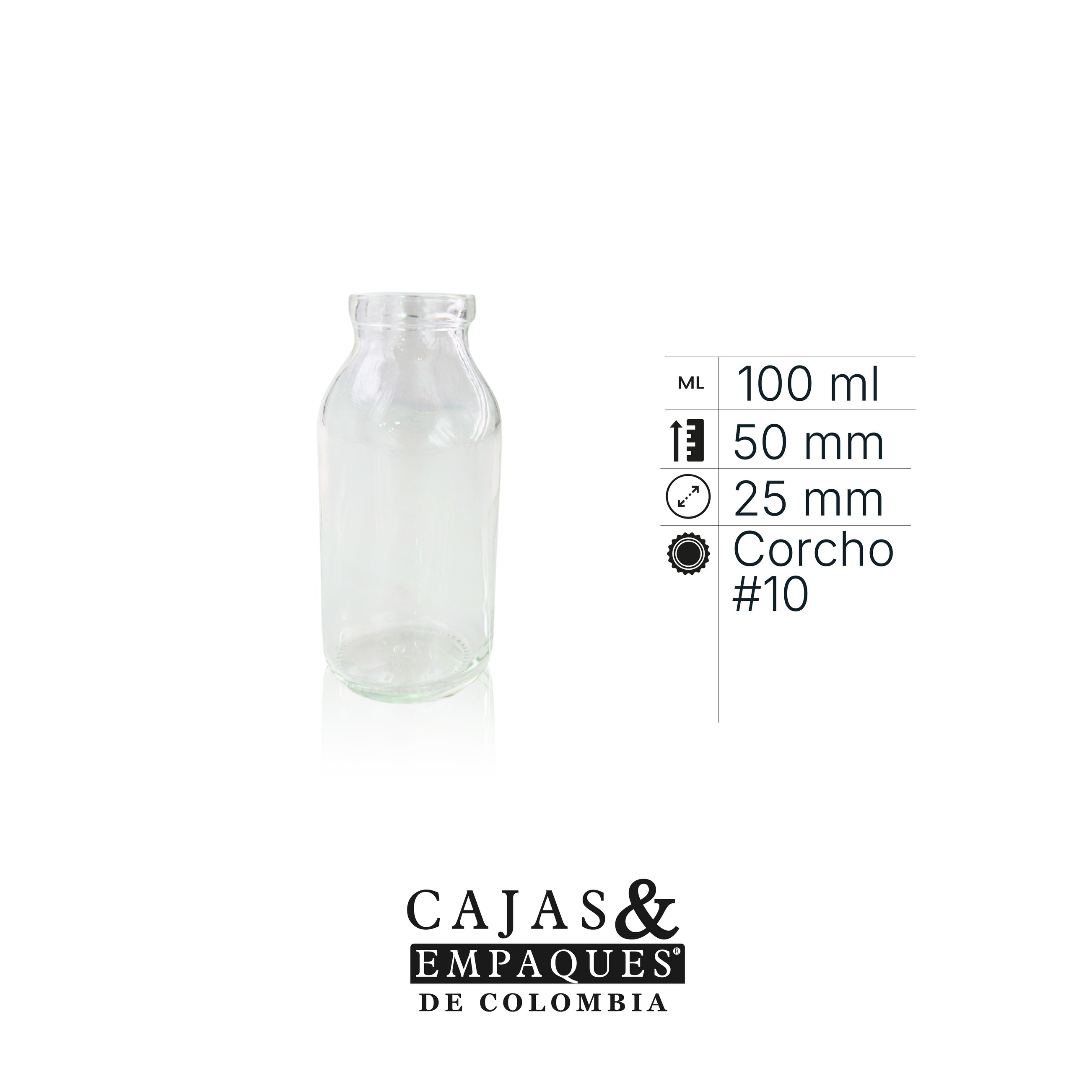 Envase de vidrio 0921 - 100 cc