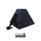Caja Ecológica Pirámide 25x25x31cm Negra Feliz Día