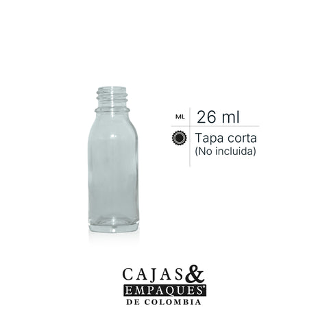 Envase de vidrio 8377 - 26 ml claro