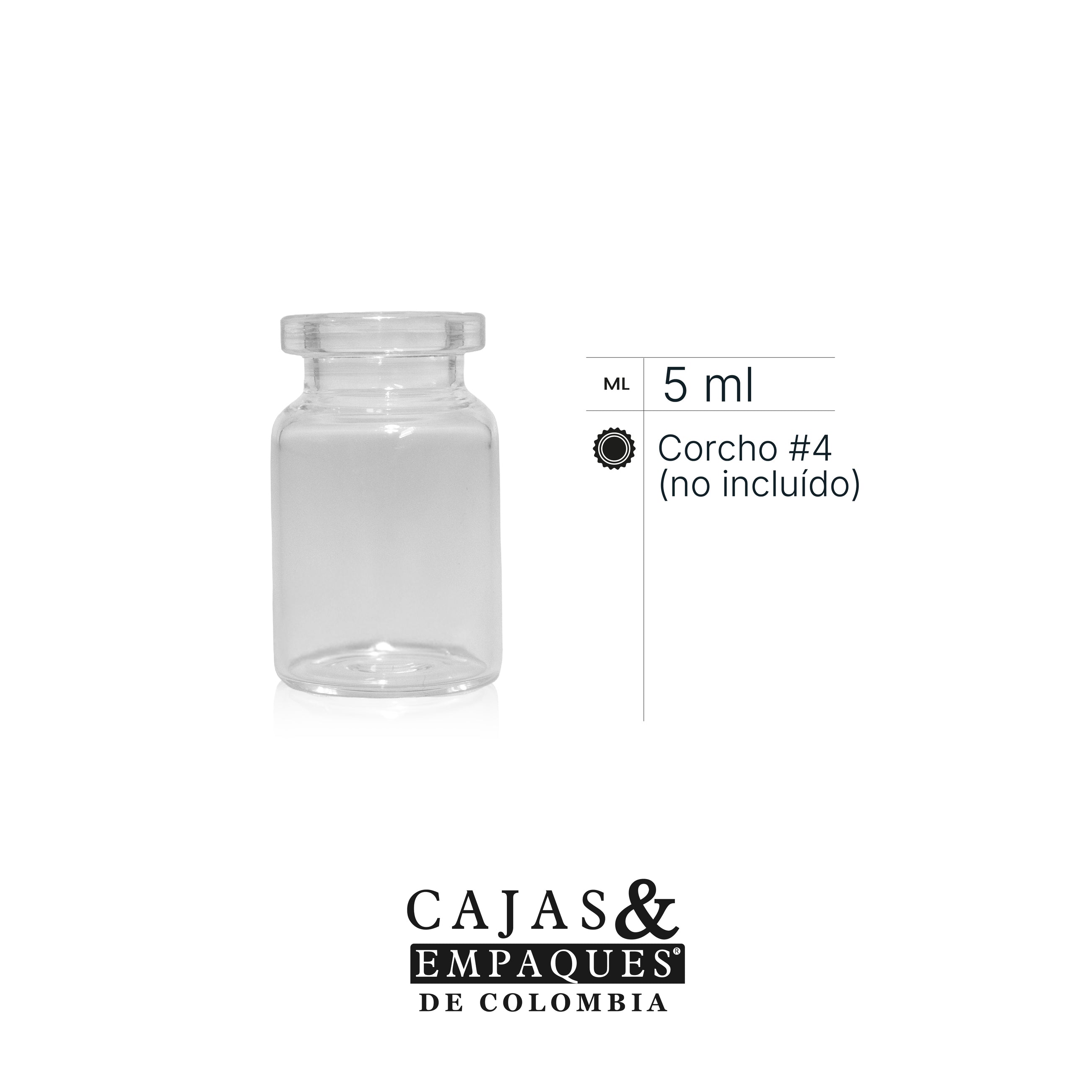 Envase de vidrio 5 ml Transparente