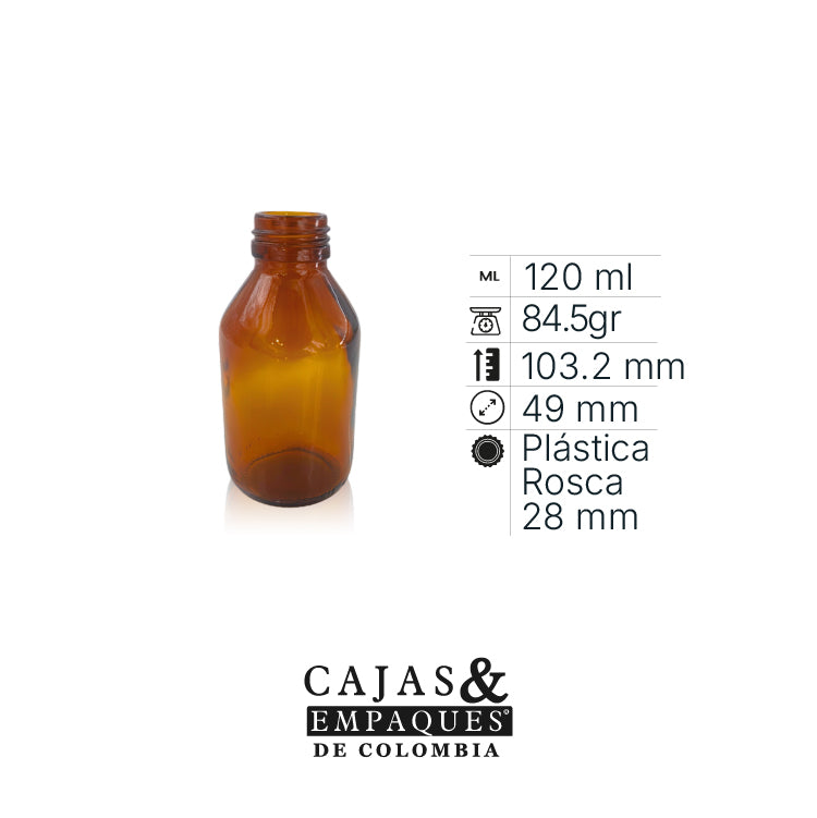 Envase de vidrio 2374 - 120 ml ambar