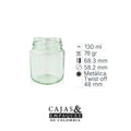 Envase de vidrio 4186 130 cc