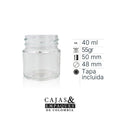 Envase de vidrio 40 mb cc