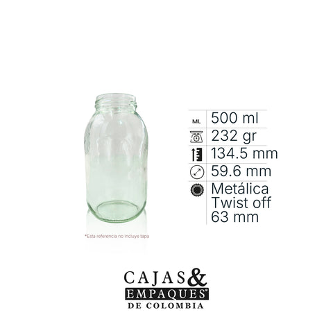 Envase de vidrio 1263 - 500 ml