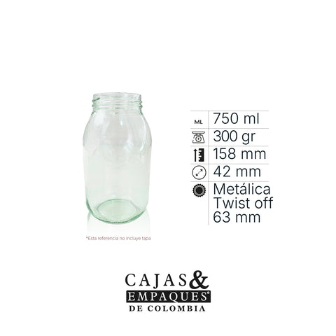 Envase de vidrio 1264 - 750 ml