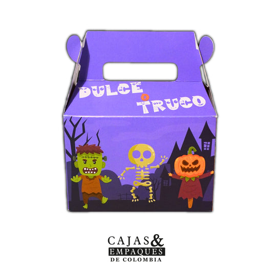 Caja ecológica tipo maletín 14.5x9.7x10 cm morado