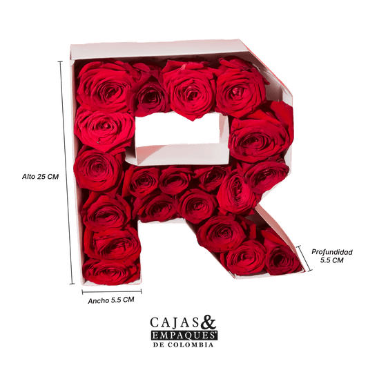 Caja letra R Blanca 5.5x25x5.5
