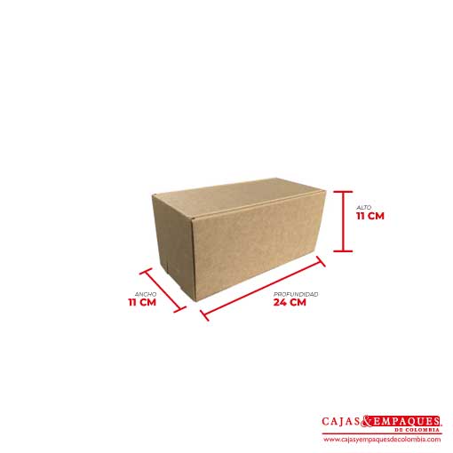 Caja ecológica plegadiza 11x24x11 cm micro-corrugado Cajas y Empaques de Colombia